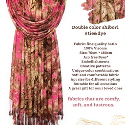 chandwasia Printed Viscose, Satin Blend Women Multicolor Stole image 5