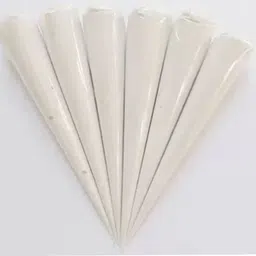 qroof White Ceramic Cones 6 pieces (Liquid Paste) Arts & Crafts, Lippan Art, Mandala]-picture-18