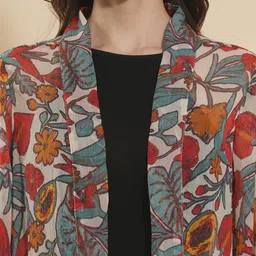 fashfun Women Straight Full Sleeve Multicolor Shrug image 4