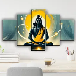 Spiritual Shiv Ji Digital Wall Art (30x18 inches) Digital Reprint 18 inch x 30 inch Painting-image-25