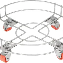 vinzesta enterprises Stainless Steel LPG Gas Cylinder Trolley Stand with Wheel Gas Cylinder Trolley-picture-19