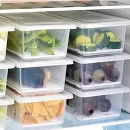 shreejee Plastic Premium Food Storage Baskets with Removable Drain Plate & Lid X6.97 Storage Basket-picture-16