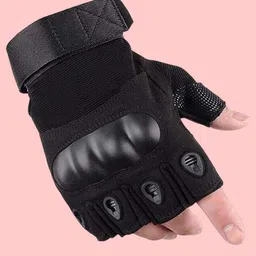 classy chic Riding Gloves For Men Bike Riders - Special Tactical Gloves Rubber Knuckle Black Riding Gloves-picture-22