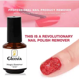 gleevia Magic Nail Polish Remover, Remove Gel Nail Polish Easily In 2-3 Minutes 15ml Transparent image 2