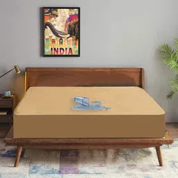 cozzio Single Size Fitted Polyster Waterproof, Stretchable, Breathable Mattress Cover image 2
