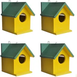 ganga enterprise Bird House Bird Nest for Sparrow and other Garden Birds Pack of 4 Nest Bird House-picture-10