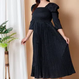 ss fashion Women Gown Black Maxi/Full Length Dress image 3
