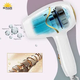 Sunaze Hair Dryer with Cool Shot | 3 Heat & 2 Speed Modes | Home & Salon Use Hair Dryer image 3