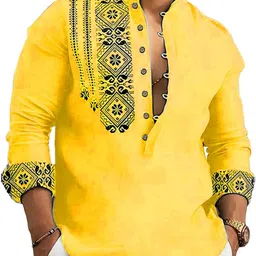 Men Printed Cotton Blend Straight Kurta-image-8