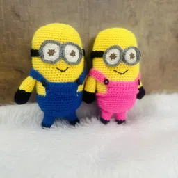 tinyloops Handmade Crochet Minion Dolls - 17 cm image 1