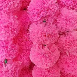 mifadecor Marigold Garland Artificial Flowers/Genda Phool Mala/Ladi for Decor Diwali Pink Marigold Artificial Flower image 2