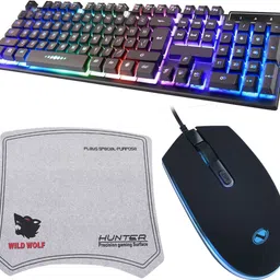 ENTWINO 3 in 1 Gaming Combo, RGB Keyboard, Mouse & Free Mousepad Combo Set image 1