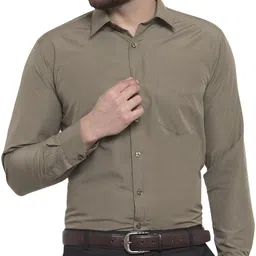 english navy Men Slim Fit Solid Spread Collar Formal Shirt-picture-13