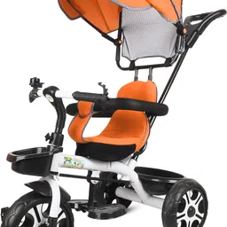 Baby Tricycle for Kids | Cycle with Parental Control Handle (1–3 Years) baby cycle with push handle canopy Tricycle-image-50