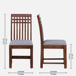 woodsworth from pepperfry Drusilla Sheesham Wood 4 Seater Dining Set In Scratch Resistant Provincial Teak Finish image 4