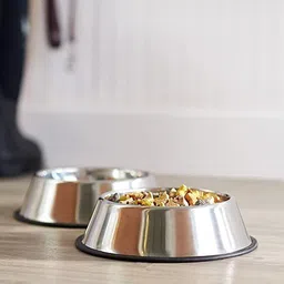 super Combo Pack Of Two (MEDIUM) Stainless Steel Pet Bowl image 3