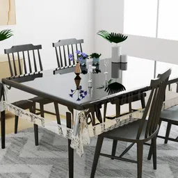 bluegrass Solid 6 Seater Table Cover image 2