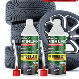 amalfix MNJK Puncture Liquid for Bike & Car Tubeless Tyre Tubeless Tyre Puncture Repair Kit-picture-11
