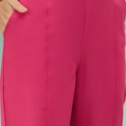 robolox Women Regular Fit Pink Pure Cotton Trousers image 4