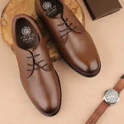 PRIVO by Inc.5 Men Leather Lace Up Formal Derbys-picture-31