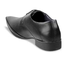 WALKWAY by Metro Men Black Solid Leather Formal Derbys image 2