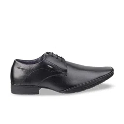 WALKWAY by Metro Men Black Solid Leather Formal Derbys image 5