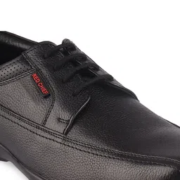 Red Chief Men Black Solid Leather Formal Derbys image 5