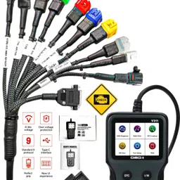 danlite tools and technician BS6 Bike Cable 11 Types Cable + Launch CR301 All Bikes Interface OBD Reader OBD Interface image 2