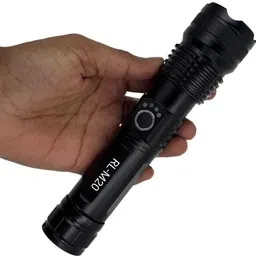 picstar RL-M20 LED Torch with 3000mAh Battery| Heavy Duty Metal Flashlight|Zoomable Beam Torch image 5