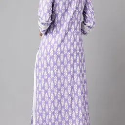 ethnic lady Women Printed Viscose Rayon Straight Kurta image 5