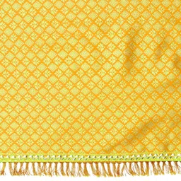 priyakant safawala P_S YELLOW BROCADE 3 METER SHAWL 1302 Curtain Fabric image 4