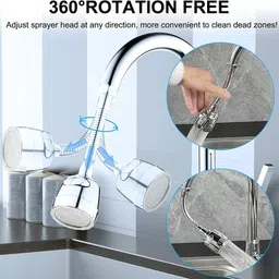pepplo Sink Faucet Sprayer Attachment,Movable Kitchen Tap Head 360° Rotatable(Set of 1) Faucet Nozzle image 2