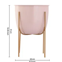 Pink Metal Desk Planter Set of 1 By Metalsmith image 4