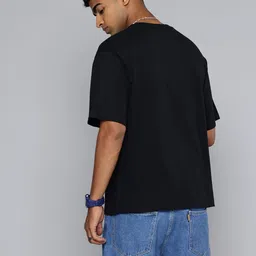 r.code by the roadster life co. Men Graphic Print Round Neck Polycotton Navy Blue T-Shirt image 4