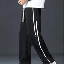 mack jonney Men Colorblock Black Track Pants image 1