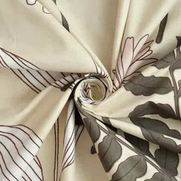 florida 180 TC Microfiber Floral Fitted Bedsheet with 2 Pillow Covers (Cream, 72x78+10 Inch) image 3