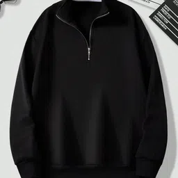 cotiq Men Full Sleeve Solid Sweatshirt image 1