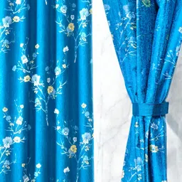 hyponicaim 213 cm (7 ft) Door Polyester, Silk Room Darkening Curtain (Pack Of 2)-picture-36
