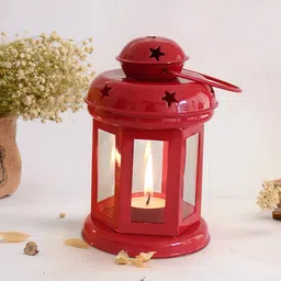 Lantern Decoration with Tealight Candle Glass Candle Holder-image-40