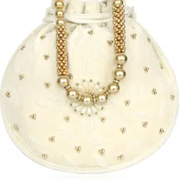 falcon bag Women White Potli-picture-15