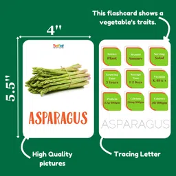 todfod Early Learn Fruits & Vegetables Flash Cards for Kids image 3