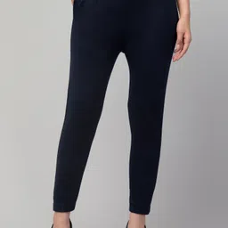 crown king garments Women Regular Fit Blue Wool Trousers-picture-14