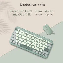 ASUS Marshmallow KW100-GTL Bluetooth 5.0 Wireless Keyboard with Up to 3 Devices Connectivity (1.6mm Travel Distance, Green Tea Latte) image 5
