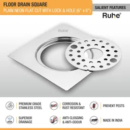 ruhe Floor Stainless Steel Push Down Strainer image 3