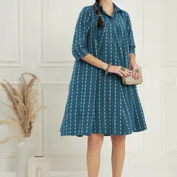 demirner Women Printed Cotton Blend Flared Kurta-picture-18