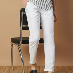 Melange by Lifestyle Men White Solid Pyjama Men Pyjama-picture-31