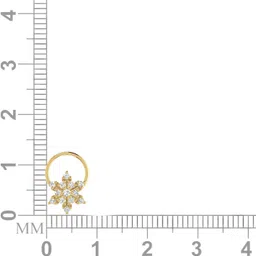 avsar Kanchan 18kt Diamond Yellow Gold Nose Wire image 4