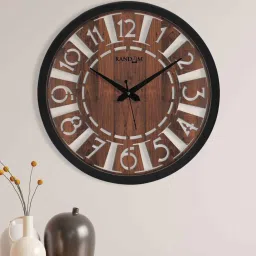 random Black Plastic Roman Numerals Modern Wall Clock image 1