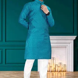 shivgarmets Men Jacquard Kurta Pyjama Set-picture-12