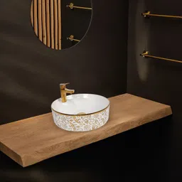 lofina FORESTA GOLD WASH BASIN (SUPER QUALITY) (L43 x W43 x H13 cm) 2401LOFINA Table Top Basin image 3